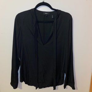 Black, Pussybow Theory Blouse